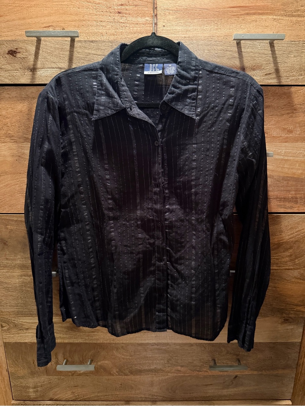 DCC Black Pinstripe Button-Up Shirt